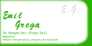 emil grega business card